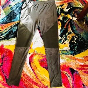 Olive green moto leggings